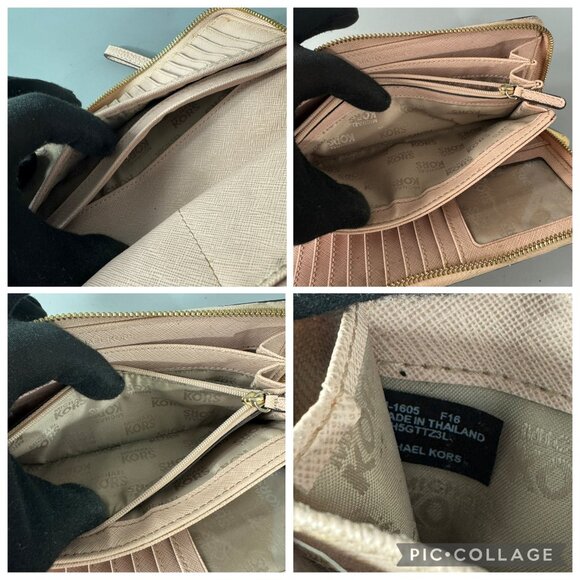 MICHAEL KORS JET SET ZIP-AROUND TRAVEL WALLET/ WRISTLET - Picture 12 of 15